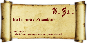 Weiszman Zsombor névjegykártya
